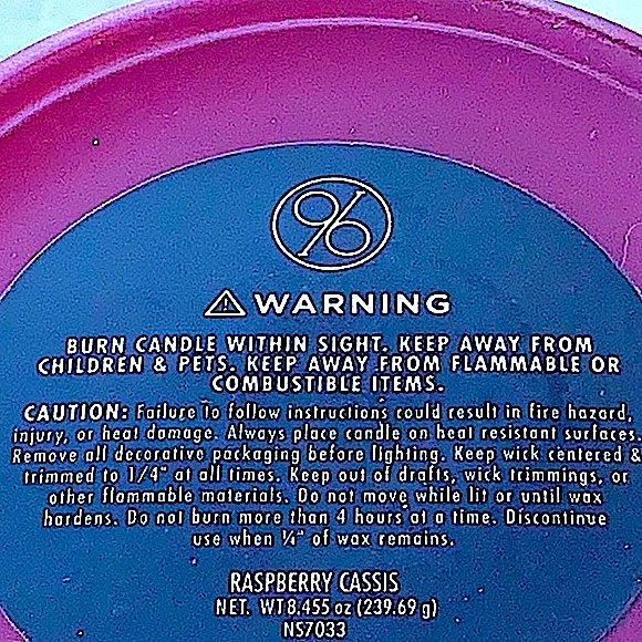 DW HOME CANDLE RASPBERRY CASSIS 1 WICK RICHLY SCENTED 8.45 oz NEW - Picture 3 of 3